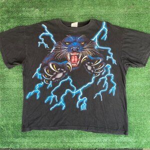 Vintage 90s Black Panthers Shirt American Thunder AOP Tee